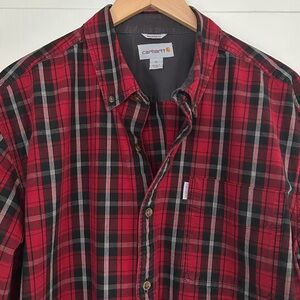 Carhartt Men’s Size XL Relaxed Fit Long Sleeve Button Down Plaid Shirt